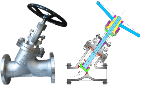 شیر کروی Y شکل (Y-Type Globe Valve)